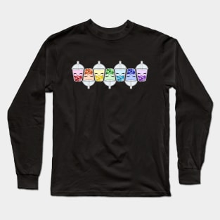 Boba Tea Rainbow Line Long Sleeve T-Shirt